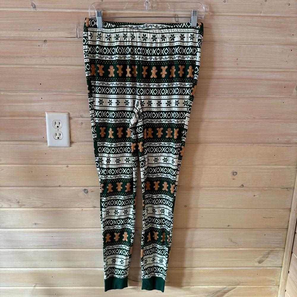 Lauren Conrad Gingerbread Christmas PJs Fair Isle Henley Joggers Sz S Holiday - Picture 5 of 7